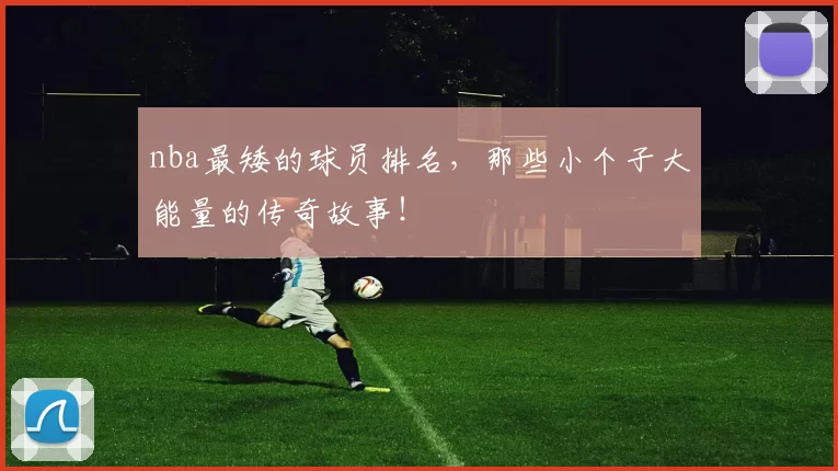nba最矮的球员排名，那些小个子大能量的传奇故事！